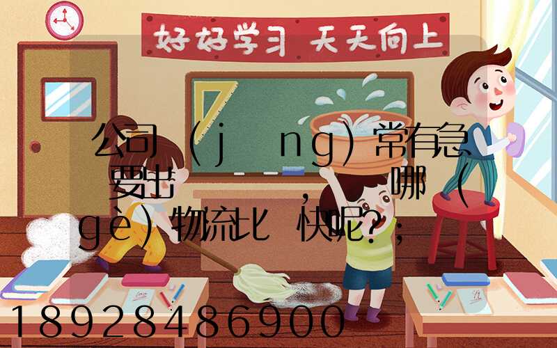 公司經(jīng)常有急貨要出，請問哪個(gè)物流比較快呢？